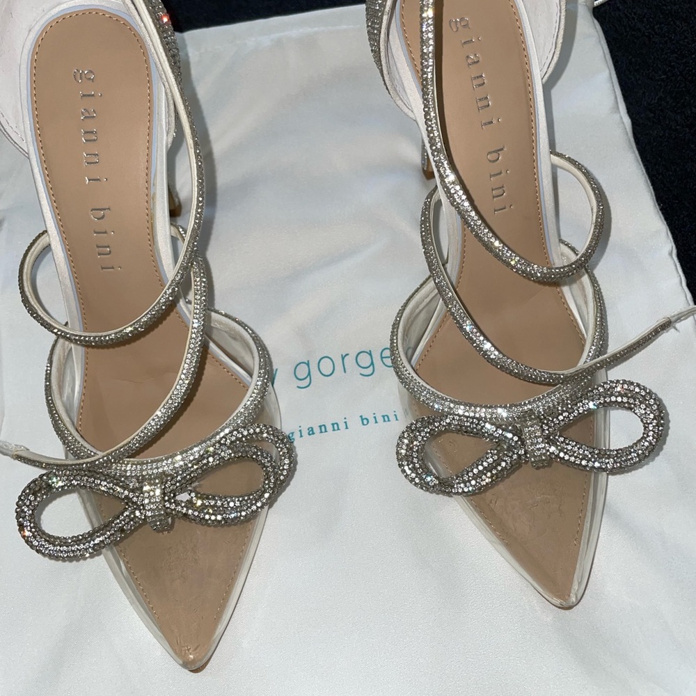 Gianni Bini Silver Strappy Heels